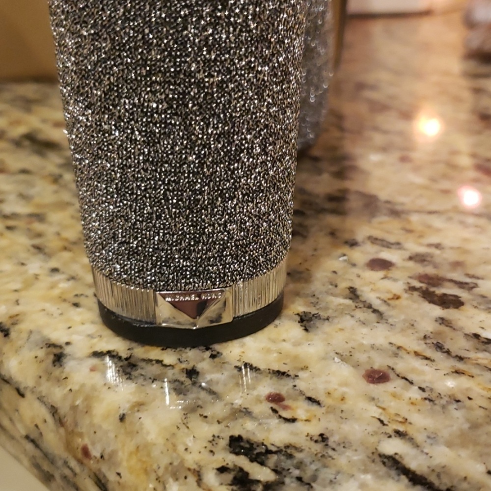 Michael Kors silver heeled ankle boots - Picture 3 of 5